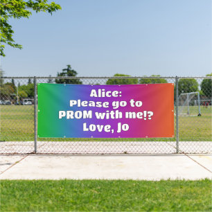 Benutzerdefinierter Regenbogenfarben Prom-Banner Banner