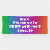 Benutzerdefinierter Regenbogenfarben Prom-Banner Banner (Horizontal)