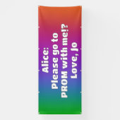 Benutzerdefinierter Regenbogenfarben Prom-Banner Banner (Vertikal)
