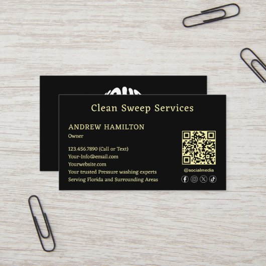 Benutzerdefinierter Reinigungsservice Einfache mod Visitenkarte (Vorderseite/Rückseite Beispiel)