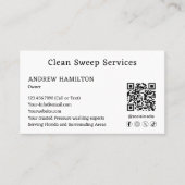 Benutzerdefinierter Reinigungsservice Einfache mod Visitenkarte (Vorderseite)