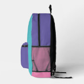 Benutzerdefinierter Retro-Farbenblock Initialien-R Bedruckter Rucksack (Rechts)