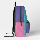 Benutzerdefinierter Retro-Farbenblock Initialien-R Bedruckter Rucksack (Links)