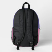 Benutzerdefinierter Retro-Farbenblock Initialien-R Bedruckter Rucksack (Rückseite)