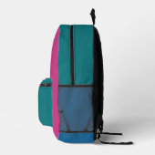 Benutzerdefinierter Retro-Farbenblock Initialien-R Bedruckter Rucksack (Rechts)