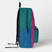 Benutzerdefinierter Retro-Farbenblock Initialien-R Bedruckter Rucksack (Links)