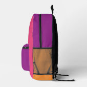 Benutzerdefinierter Retro-Farbenblock Initialien-R Bedruckter Rucksack (Rechts)