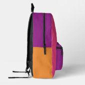 Benutzerdefinierter Retro-Farbenblock Initialien-R Bedruckter Rucksack (Links)