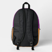 Benutzerdefinierter Retro-Farbenblock Initialien-R Bedruckter Rucksack (Rückseite)
