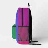 Benutzerdefinierter Retro-Farbenblock Initialien-R Bedruckter Rucksack (Rechts)