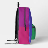 Benutzerdefinierter Retro-Farbenblock Initialien-R Bedruckter Rucksack (Links)