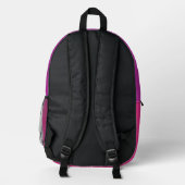 Benutzerdefinierter Retro-Farbenblock Initialien-R Bedruckter Rucksack (Rückseite)