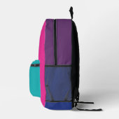 Benutzerdefinierter Retro-Farbenblock Initialien R Bedruckter Rucksack (Rechts)