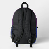 Benutzerdefinierter Retro-Farbenblock Initialien R Bedruckter Rucksack (Rückseite)