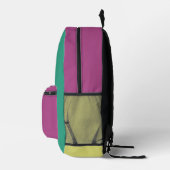 Benutzerdefinierter Retro-Farbenblock Initialien-R Bedruckter Rucksack (Rechts)