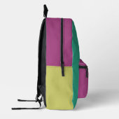 Benutzerdefinierter Retro-Farbenblock Initialien-R Bedruckter Rucksack (Links)
