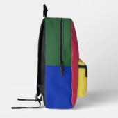 Benutzerdefinierter Retro-Farbenblock Initialien-R Bedruckter Rucksack (Links)