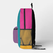 Benutzerdefinierter Retro-Farbenblock Initialien-R Bedruckter Rucksack (Rechts)