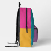 Benutzerdefinierter Retro-Farbenblock Initialien-R Bedruckter Rucksack (Links)