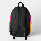 Benutzerdefinierter Retro-Farbenblock Initialien-R Bedruckter Rucksack (Rückseite)