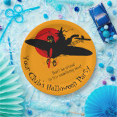 Benutzerdefinierter Retro-Flying Hexen-Halloween-P Pappteller (Party)
