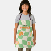 Benutzerdefinierter Retro Groovy Checkerboard benu Schürze (Insitu)