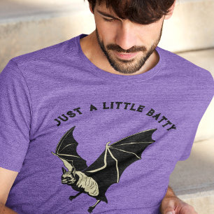 Benutzerdefinierter Retro-Halloween-Fledermaus-Gra Tri-Blend Shirt