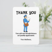 Benutzerdefinierter Retro Mail-Carrier Danke Karte (Stehend Vorderseite)