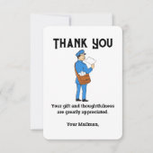 Benutzerdefinierter Retro Mail-Carrier Danke Karte (Vorderseite)