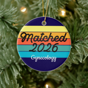 Benutzerdefinierter Retro-Match-Tag 2025 Medical R Keramik Ornament
