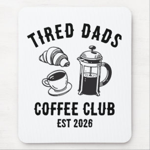 Benutzerdefinierter Retro-Müdiger-Väter-Café-Club  Mousepad