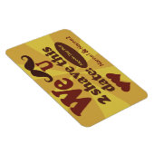 Benutzerdefinierter Retro-Mustache-Rett-The-Date-M Magnet (Rechte Seite)