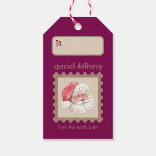 Benutzerdefinierter Retro-Papierstempel Weihnachts Geschenkanhänger