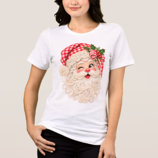 Benutzerdefinierter Retro-Spitzen-Weihnachtsmann, Tri-Blend Shirt