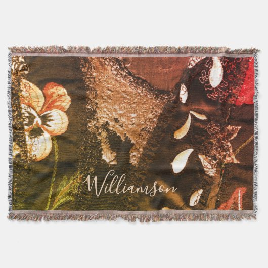 Benutzerdefinierter Retro-Vintage-Patchwork-Sticke Decke (Vorderseite)
