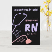 Benutzerdefinierter RN-Abschluss für Krankenschwes Karte (Gelbe Blume)