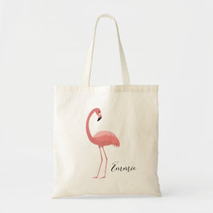 Benutzerdefinierter Rosa Flamingo Tragetasche