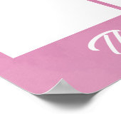 Benutzerdefinierter rosa Foto Mitarbeiter der Mona Poster (Ecke)