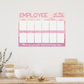 Benutzerdefinierter rosa Foto Mitarbeiter der Mona Poster (Küche)