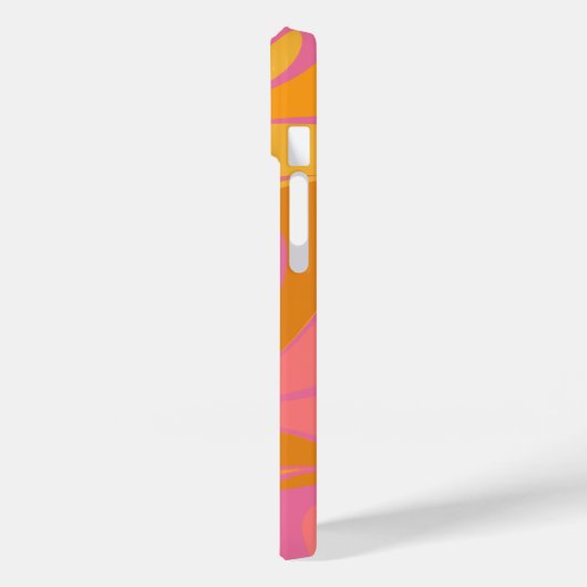 Benutzerdefinierter rosa gelber Abstrakter Marmors Case-Mate iPhone Hülle (Rückseite / Links)