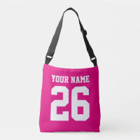 Benutzerdefinierter rosa Jersey-Nummer Kreuzsack