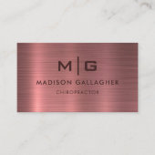 Benutzerdefinierter rosa Lila Metallstil Beruflich Visitenkarte (Vorderseite)