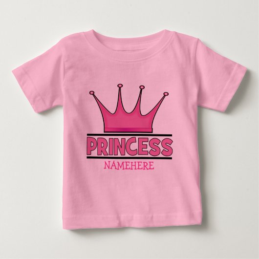 Benutzerdefinierter rosa Princess-T - Shirt (Vorderseite)