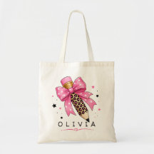 Benutzerdefinierter rosa Punkte-Schleife Leopard B