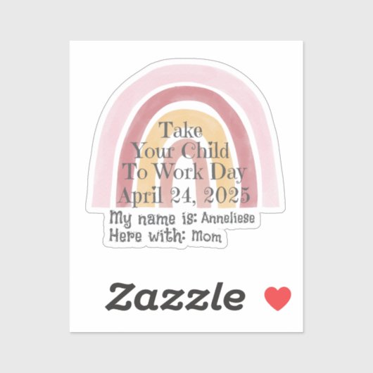 Benutzerdefinierter rosa Regenbogen bringt Ihr Kin Aufkleber (Blatt)