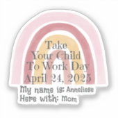 Benutzerdefinierter rosa Regenbogen bringt Ihr Kin Aufkleber (Vorderseite)