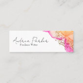 Benutzerdefinierter rosa Tinte Einfache moderne QR Mini Visitenkarte (Vorderseite)