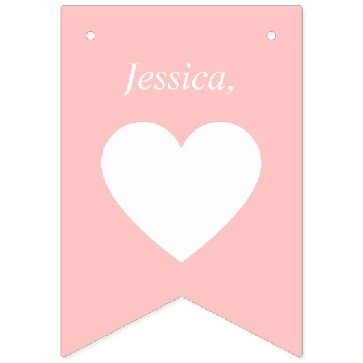 Benutzerdefinierter rosa Vorschlag auf der Zuhause Wimpelkette (Erste Fahne)