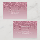Benutzerdefinierter rosafarbener Glitzer Visitenkarte (Vorne/Hinten)