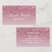 Benutzerdefinierter rosafarbener Glitzer Visitenkarte (Vorne/Hinten)